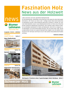 News aus der Holzwelt: Ausgabe 7/2014 - Blumer