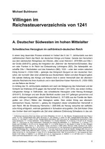 Michael Buhlmann Villingen im Reichssteuerverzeichnis von 1241 A