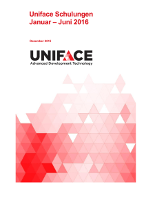 Uniface Schulungen Januar – Juni 2016