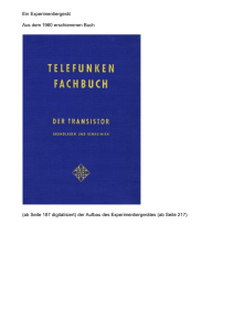 In dem von Telefunken/Ulm 1960