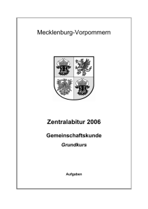 Mecklenburg-Vorpommern Zentralabitur 2006