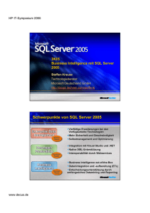 Schwerpunkte von SQL Server 2005