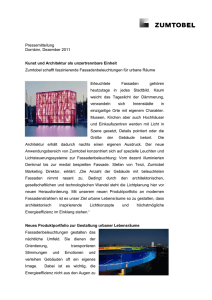 Pressemitteilung Dornbirn, Dezember 2011 Kunst und Architektur