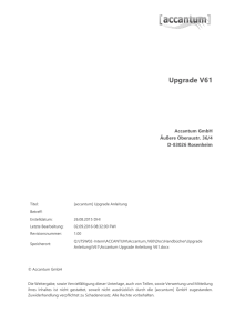 Upgrade V61 - Accantum GmbH