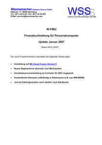 Updateinformationen - Wannemacher Software