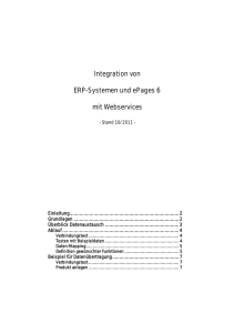 Integration von ERP-Systemen und ePages 6 mit Webservices