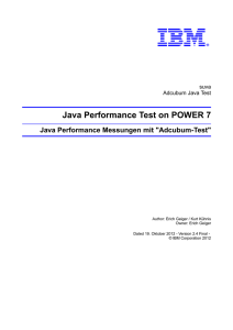 Java Performance Test on POWER 7