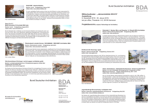 BDAschaufenster 2015 - Bund Deutscher Architekten
