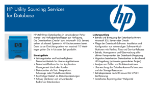 HP Utility Sourcing Services for Database