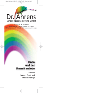 Dr.Ahrens Atlas - DR. AHRENS Schädlingsbekämpfung