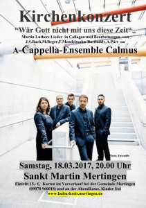 A-Cappella-Ensemble Calmus - Kulturkreis Mertingen
