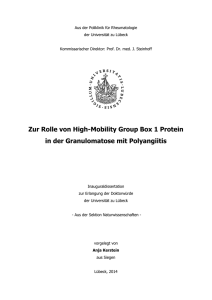 Zur Rolle von High-Mobility Group Box 1 Protein in der