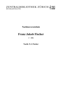 Franz Jakob Fischer - Zentralbibliothek Zürich