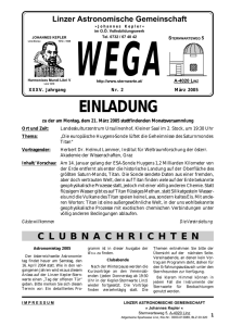 WEGA März 2005 - Linzer Astronomische Gemeinschaft