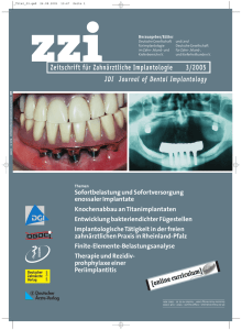 Ausgabe 03/2005 - Zeitschrift für Zahnärztliche Implantologie