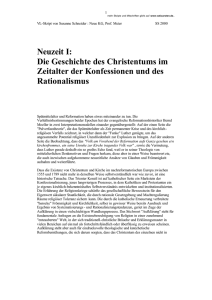 Konfessionalismus und Rationalismus (Susanne
