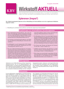 Eplerenon (Inspra®) - Wirkstoff Aktuell