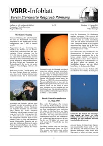 Merkurdurchgang Totale Mondfinsternis vom 16. Mai 2003