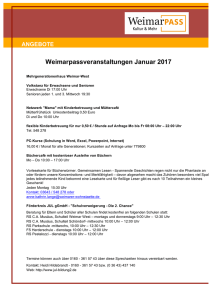 ANGEBOTE Weimarpassveranstaltungen Januar 2017