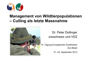 Management von Wildtierpopulationen – Culling als