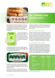 Die „Guideline Daily Amounts (GDA)“