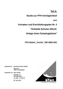Studie zur FFH-Verträglichkeit zum VEP Nr. 5