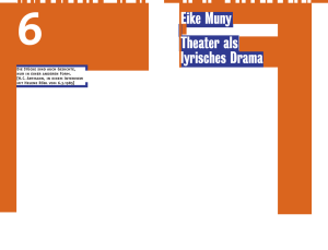 Eike Muny Theater als lyrisches Drama