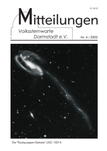 Astronomischer Kalender - Volkssternwarte Darmstadt eV