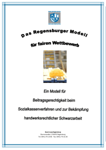 Das Regensburger Modell für fairen Wettbewerb
