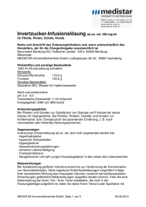 Invertzucker Infusionslösung - MEDISTAR Arzneimittelvertrieb GmbH