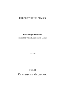 theoretische physik klassische mechanik