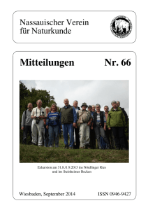 Mitteilungen 66 - Nassauischer Verein für Naturkunde