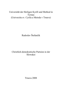 Universität der Heiligen Kyrill und Method in Tyrnau (Univerzita sv