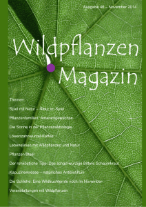 Wildpflanzen-Magazin November 2014 - Pflanzen