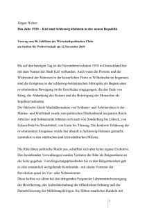 Das Jahr 1920 - Kiel und Schleswig-Holstein in der - SPD-NET-SH