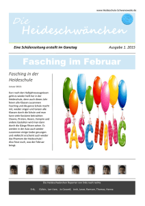 Schülerzeitung 2015, 1. Ausgabe