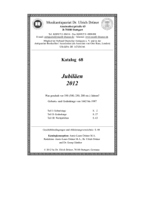 Katalog 68 - Musikantiquariat Dr. Ulrich Drüner