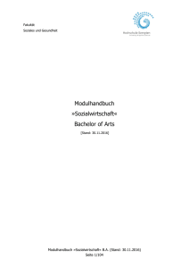 Modulhandbuch »Sozialwirtschaft« Bachelor of Arts