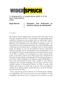 In: Widerspruch Nr. 41 Anstoß Adorno (2003), S. 27