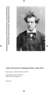 Anton Bruckners Lieblingsschüler: Hans Rott