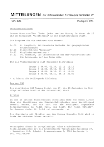 AVKA Mitteilungen 1981-1 - Astronomische Vereinigung Karlsruhe