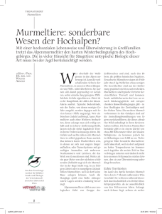 Arnold, W. Murmeltiere: sonderbare Wesen der Hochalpen?