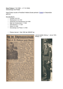 Hans Podzun (* 9.9.1892 – † 17.12.1945) Generalmajor der Polizei