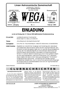 WEGA Februar 2003 - Linzer Astronomische Gemeinschaft