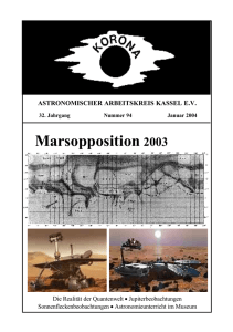 Marsopposition 2003 - Astronomischer Arbeitskreis Kassel e.V.