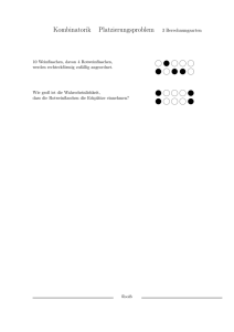 Kombinatorik Platzierungsproblem 3 Berechnungsarten