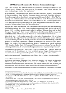 1070 Schweizer Baracken für deutsche Konzentrationslager