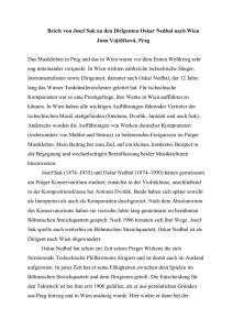 Briefe von Josef Suk an den Dirigenten Oskar Nedbal nach Wien