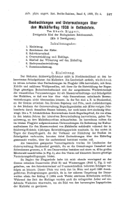 Beobachtungen und Untersuchungen über den Maikäferflug 1938 in