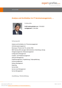 Analyse und Architektur im IT-Servicemanagement - expert